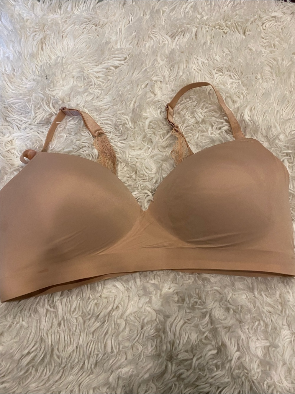 Soma Embliss Luxe Wireless Lace J Hook Nude Bra 40C